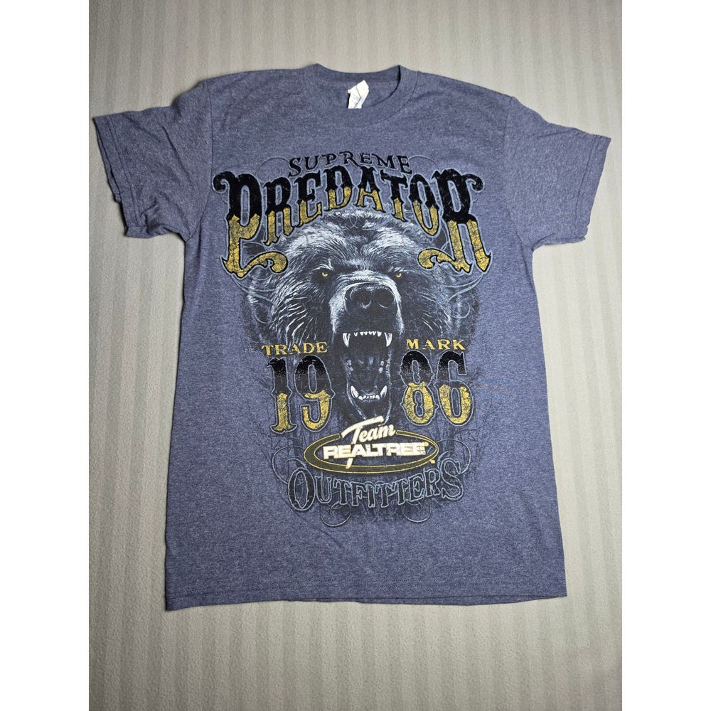 Delta Pro Weight Team Realtree Outfitters Supreme Predator Bear T-Shirt Blue M